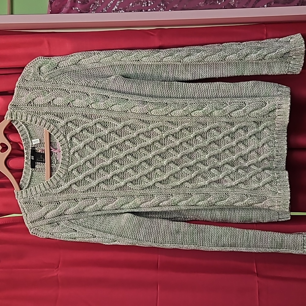H&M Marled Cable Knit Sweater